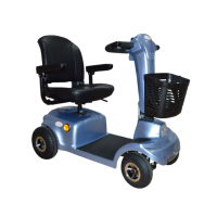 Elektroroller Eco Plus: Mit Anti-Ermüdungs-Delta-Steuerung, drehbarem Sitz und klappbarer Armlehne